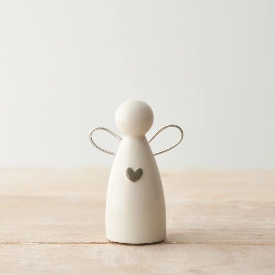 Porcelain Angel W/ Wire Wings