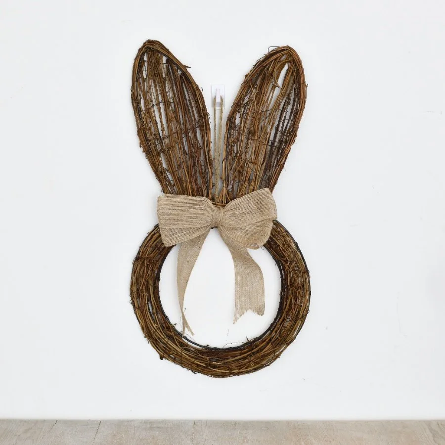 Rattan Hanging Rabbit Wreathe