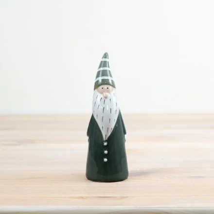 Green Santa Ornament
