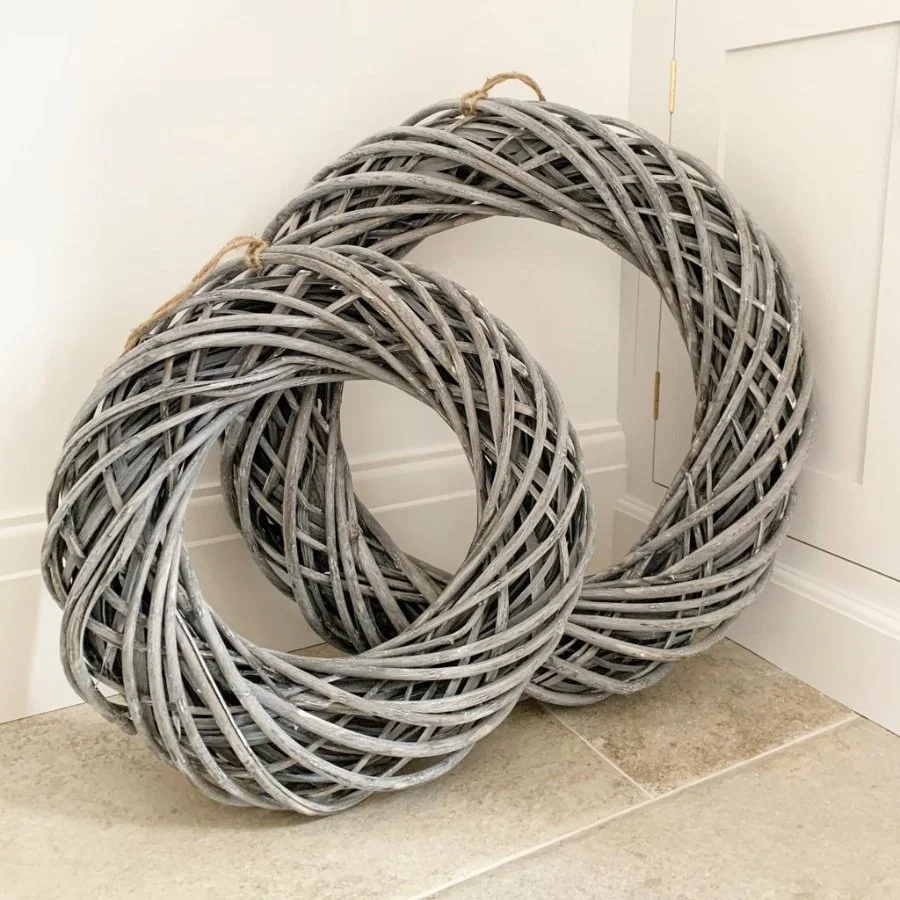 Rattan Grey Wreath