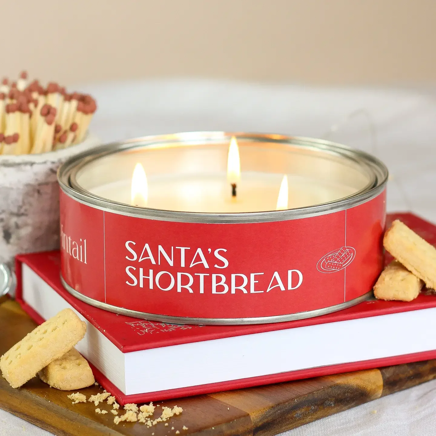 Santa's Shortbread Trple Wick - Preorder