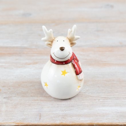 LED Deer Star Ornament