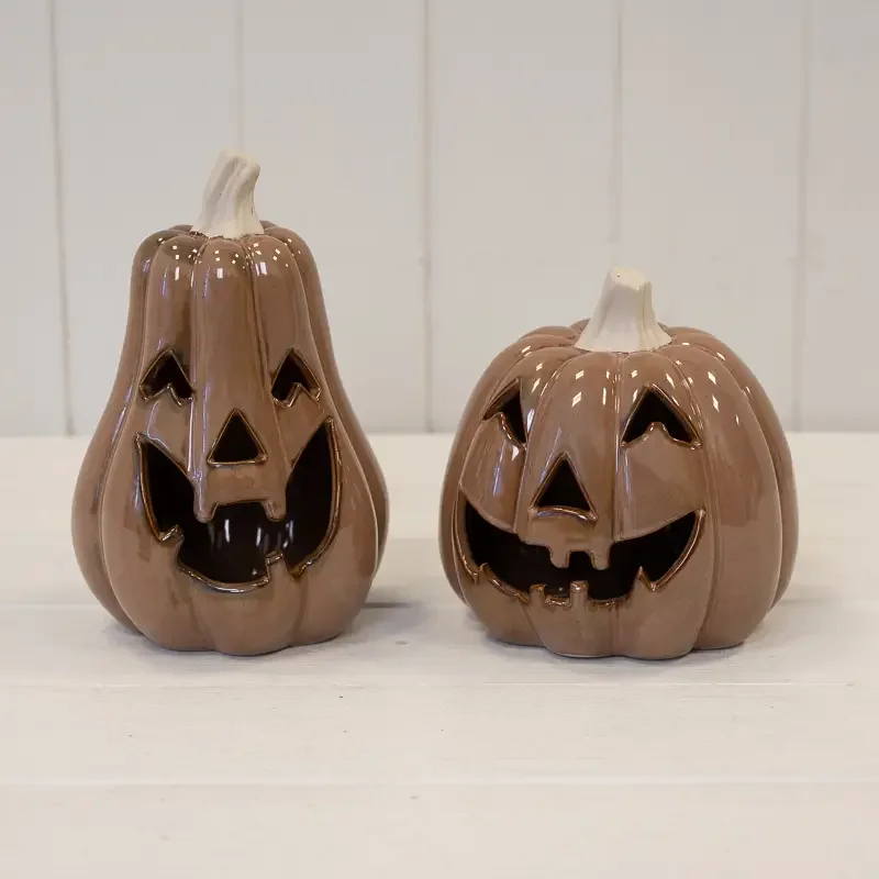 Set of Chocolate Brown Pumpkins