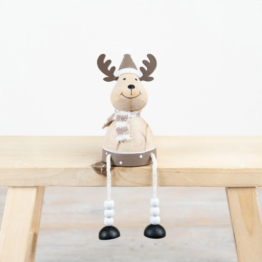 Wooden Reindeer Sitter