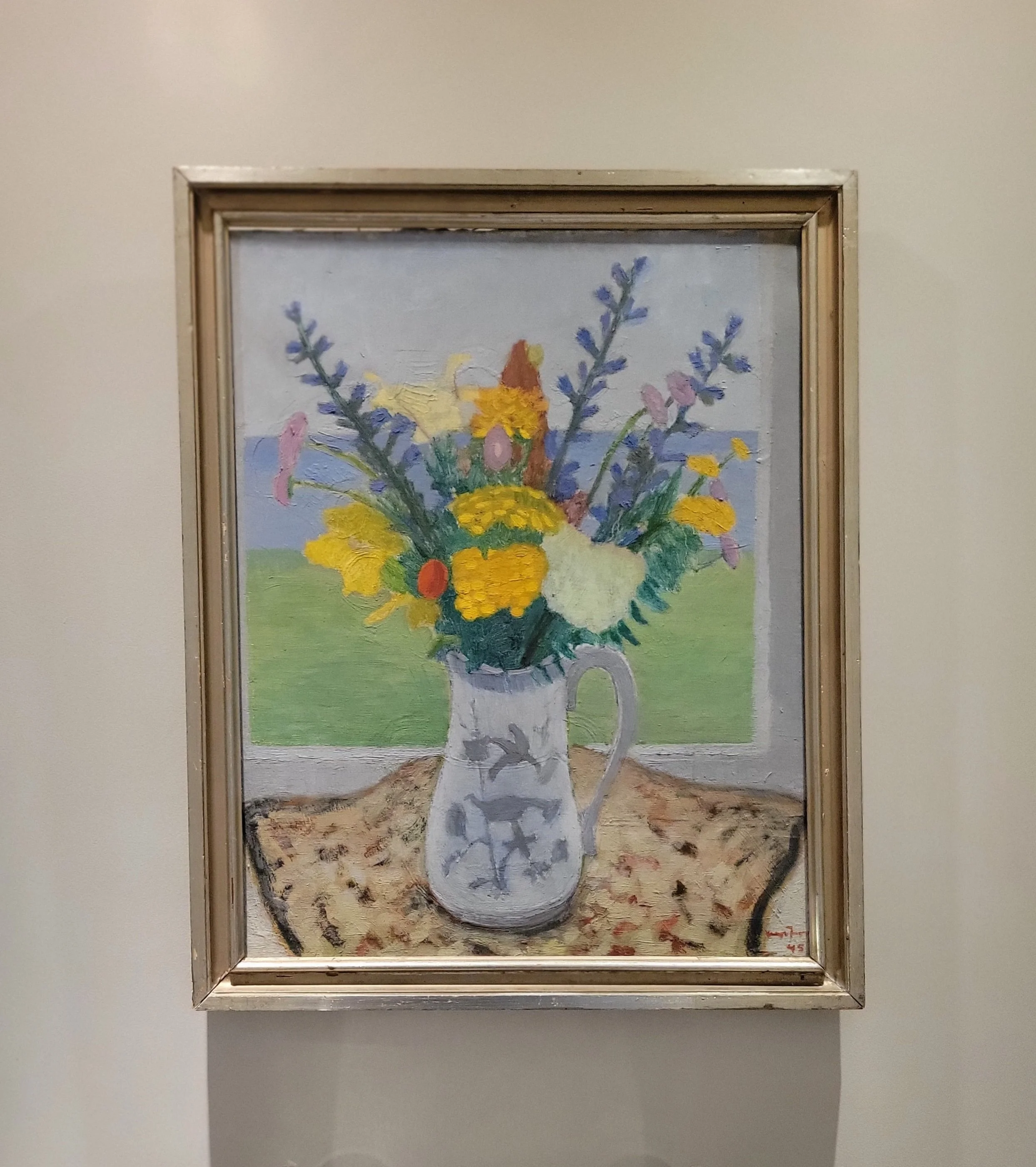 Wildflowers In A Jug-Original Mid-Century Floral Study