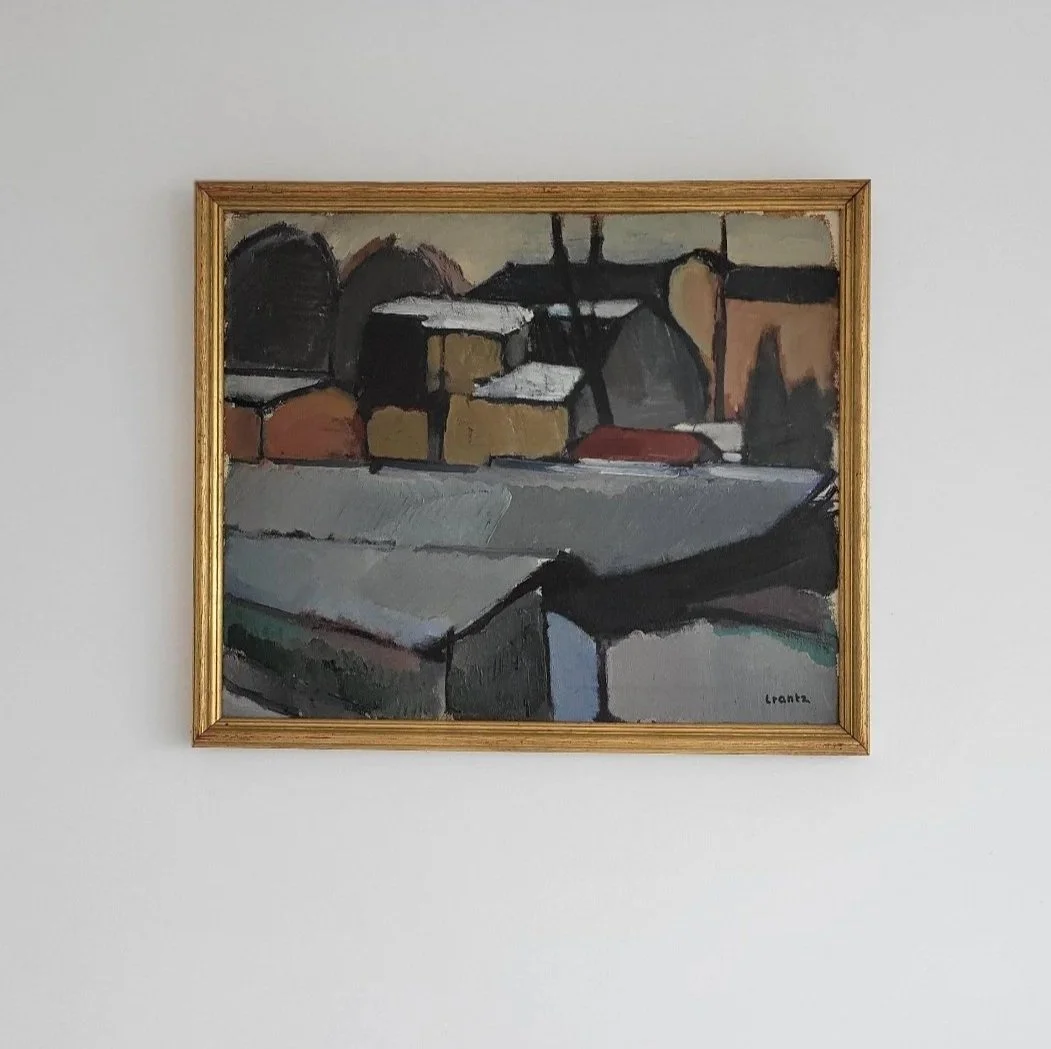 Harbour Shapes- Original Mid-Century Landscape by Bengt Crantz( 1916-2001)