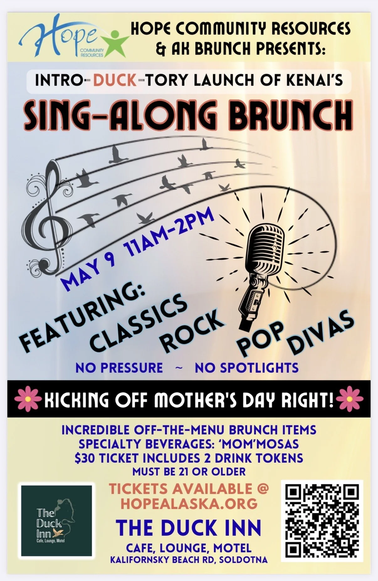 🎤🌸 Sing-Along Brunch at The Duck Inn