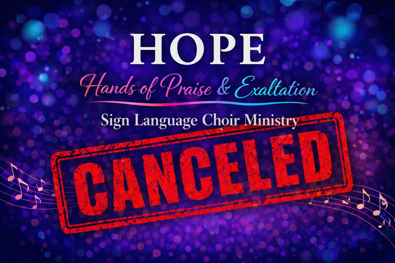 HOPE Sign Language Choir Practice (CANCELED) / Practica de Coro de Señas HOPE (CANCELADO)