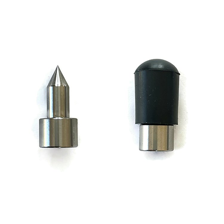 Unthreaded cello tip with rubber cover