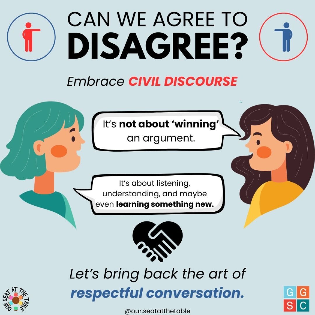 🗳️ READY FOR ELECTION DAY? 🗳️

As we head into tomorrow, let&rsquo;s keep one powerful tool in mind: civil discourse. 💬 

🤝Practicing civil discourse means moving beyond &ldquo;winning&rdquo; an argument to truly listening and understanding. It&r