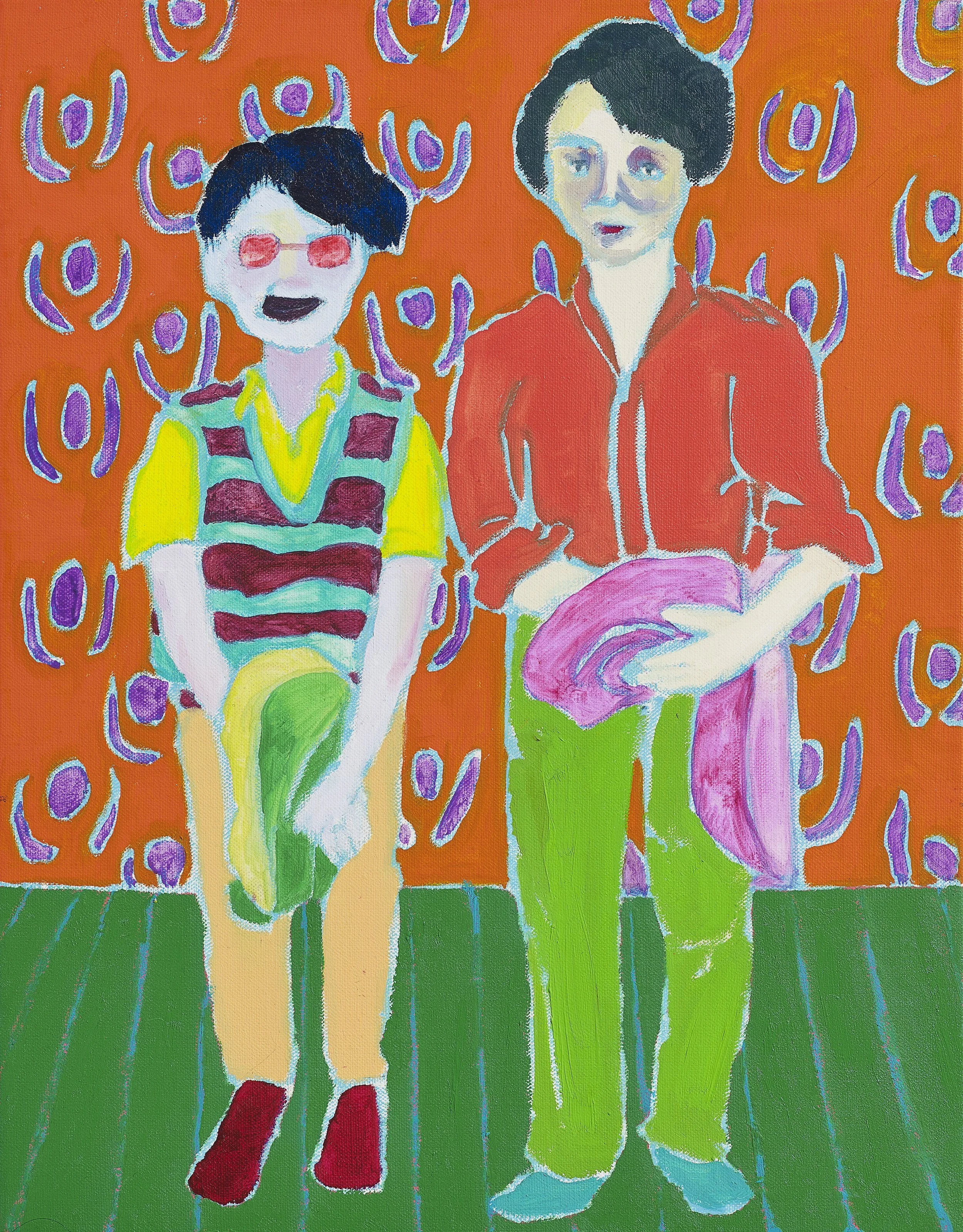 Picture %22a young family,%22 he suggested:40.9x31.8cm:mixed media:2021.jpg