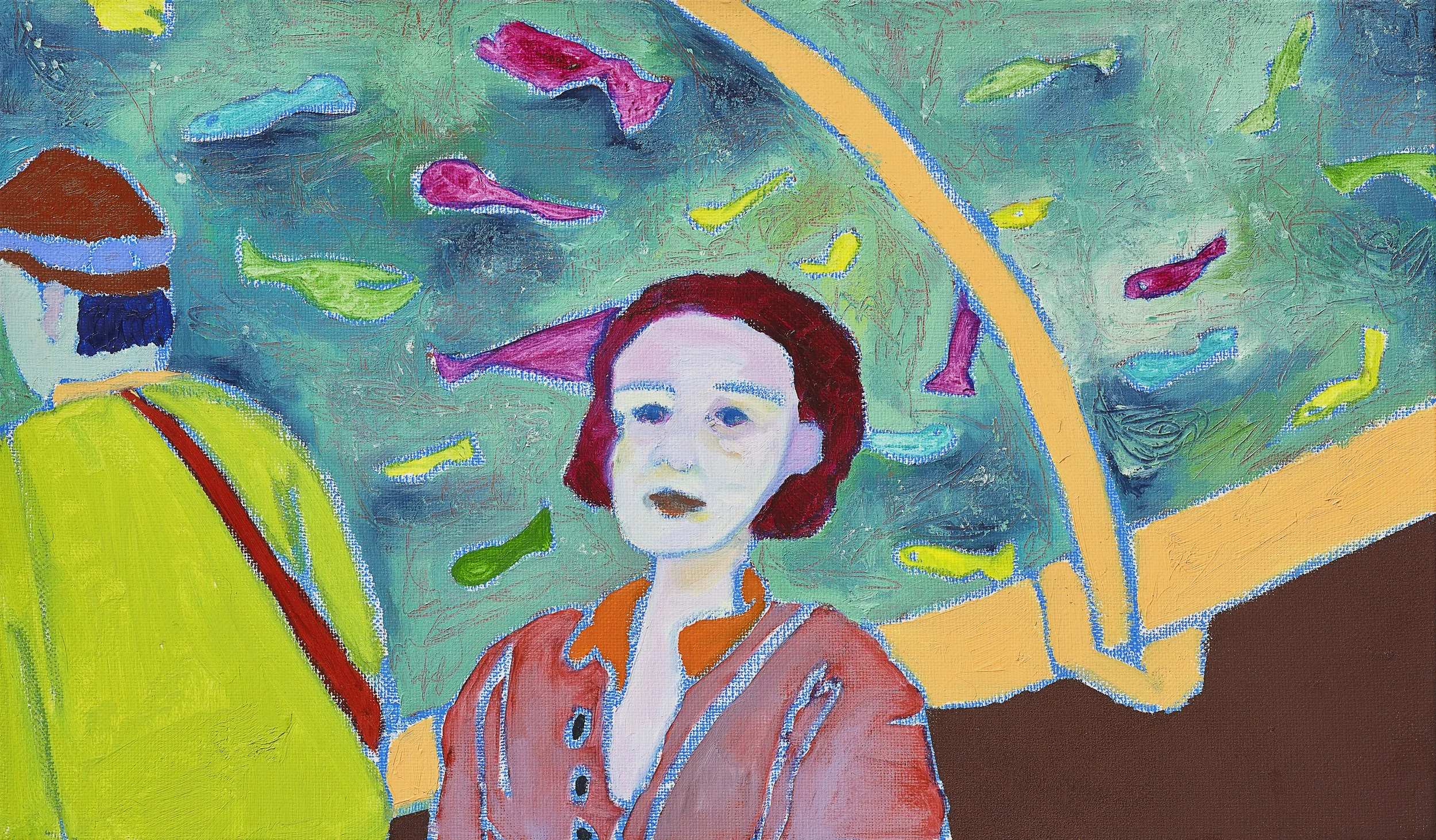 7. There are special friends in the aquarium:24.2x40.9cm:mixed media:2021.jpg