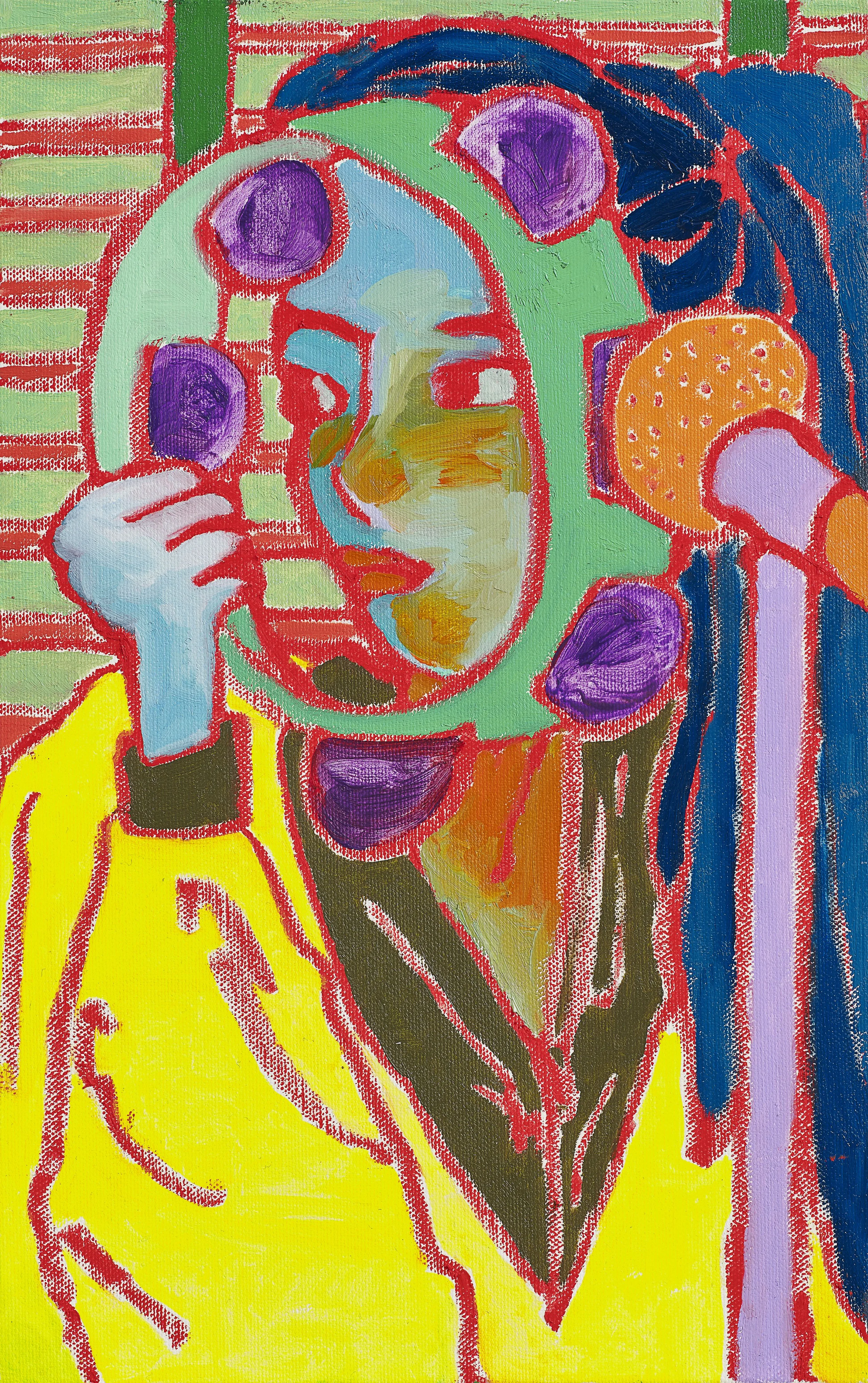5. Our manager is the tambourine king:35.5x22cm:mixed media:2021.jpg
