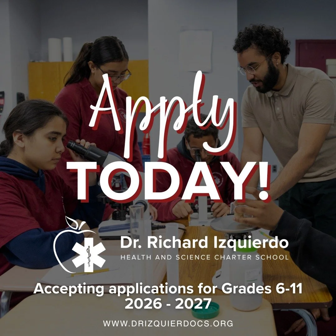 A school that feels like home - and prepares you for the world.

Join our Dr. Richard Izquierdo Health and Science family today!

Accepting students in grades 6&ndash;11.

Apply here: https://www.drizquierdocharterschools.org/apply
Link in bio

&hell