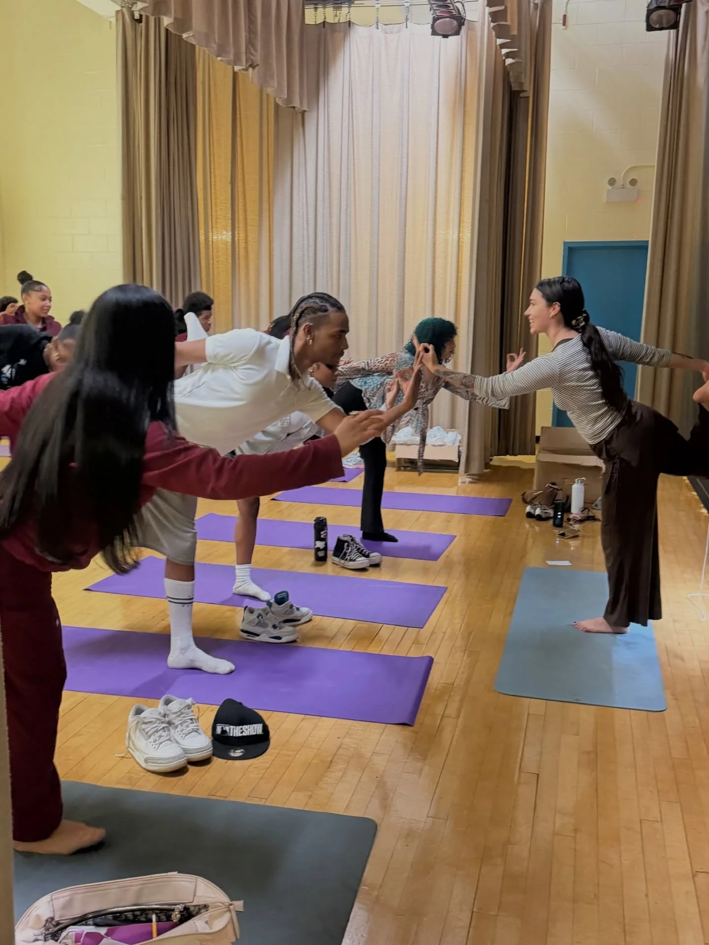 Taking a moment to pause, breathe, and reset. 
In honor of Mental Health Awareness Month, our students enjoyed a peaceful yoga session during their lunch break - prioritizing wellness one stretch at a time.

Special thanks to Ms. Cortez for guiding a