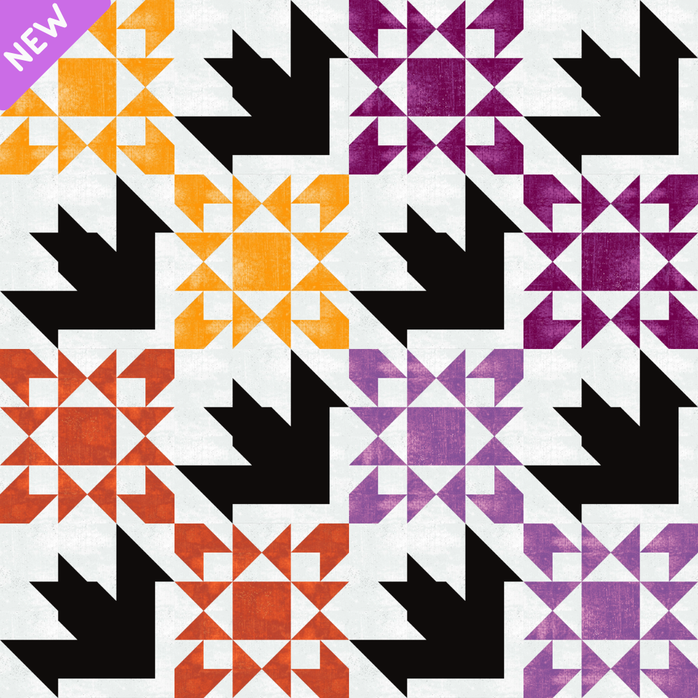 Night Folly Ombre~ Batty Union Stars~ THROW Quilt Kit