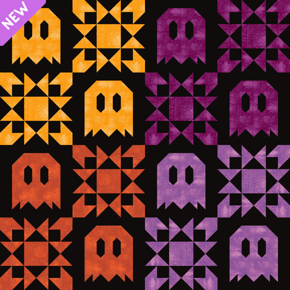 Night Folly Ombre~ Ghostly Union Stars~ THROW Quilt Kit