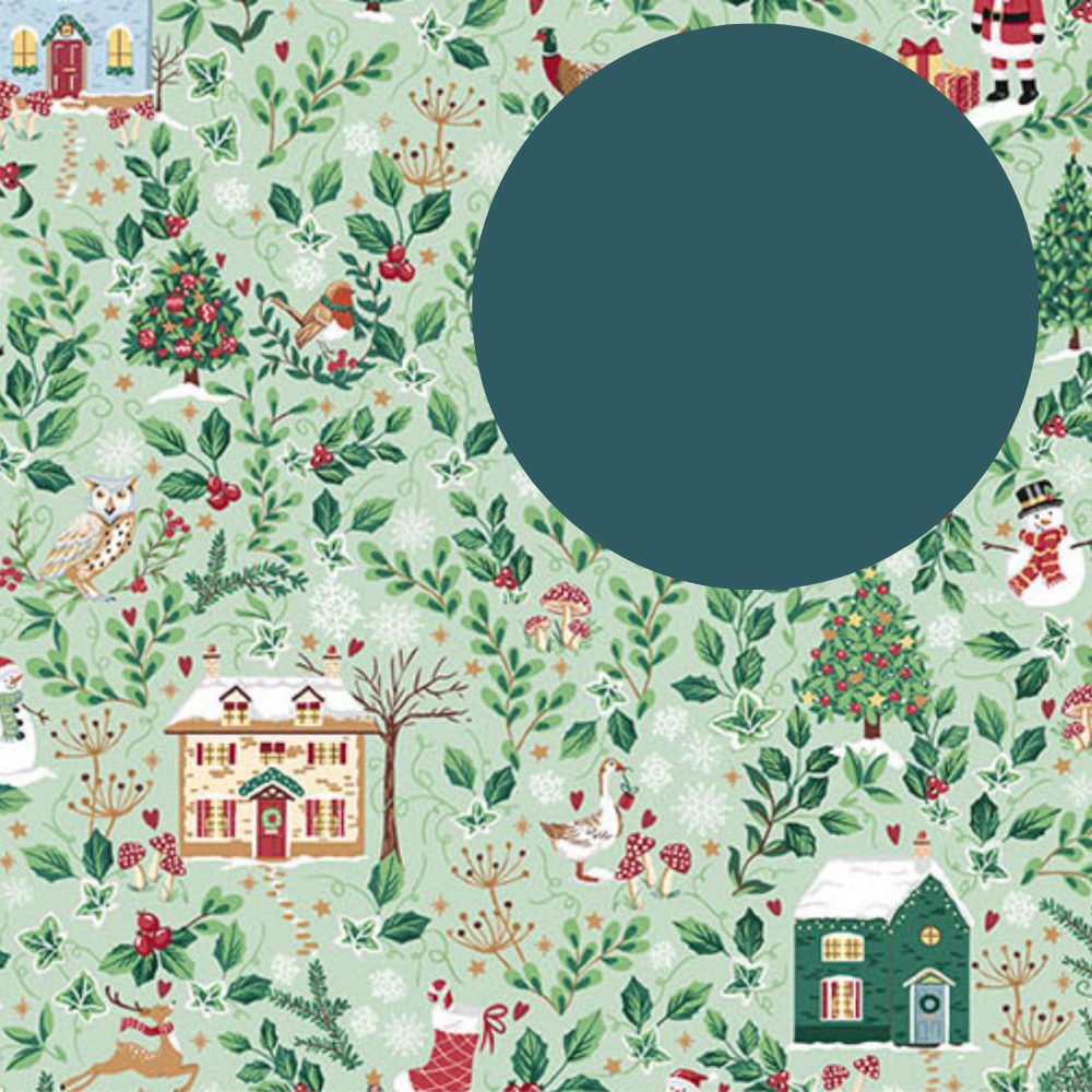 Christmas Green (Backing & Binding) for Solstice Charm Kit