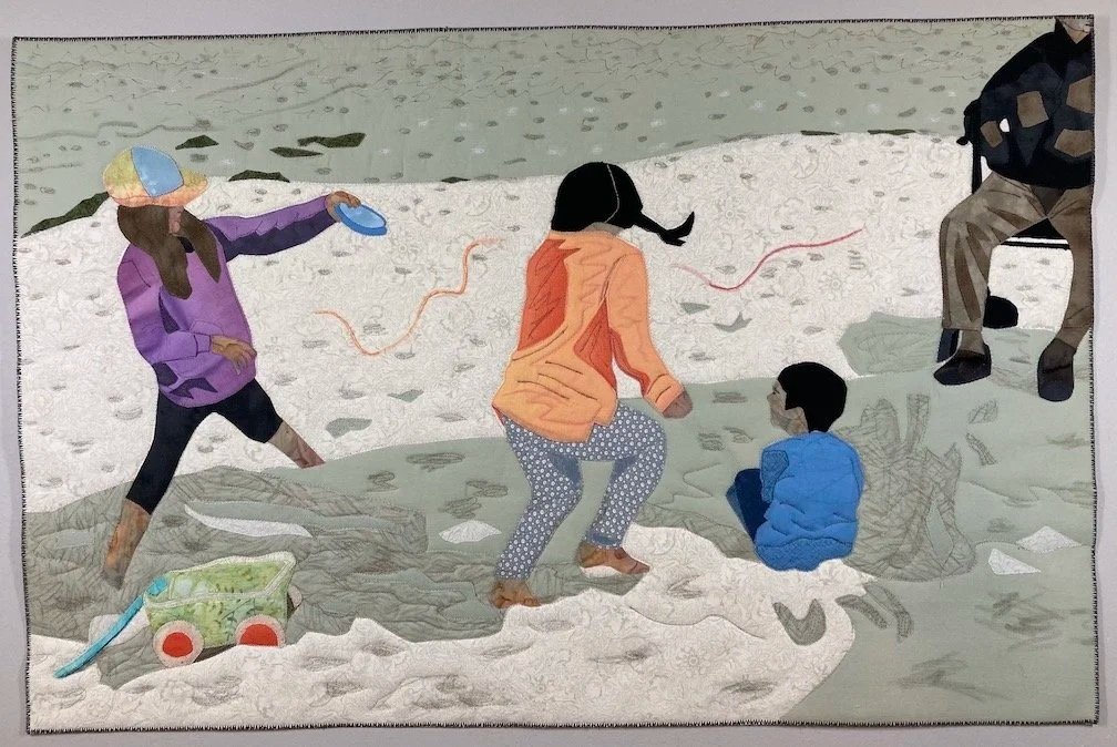 At the Beach With Greatgrandpa (right), 20 X 30, NFS