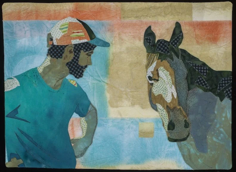 We see a man and a horse that see eye to eye.