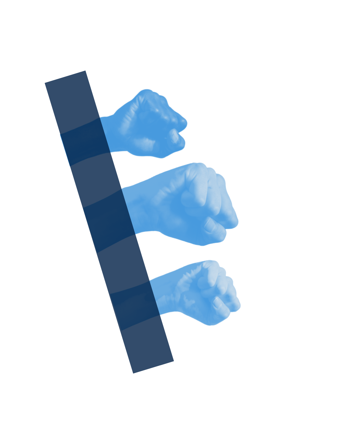 Fist raised in unison. Serve Somebody Productions believes in the fair treatment of others