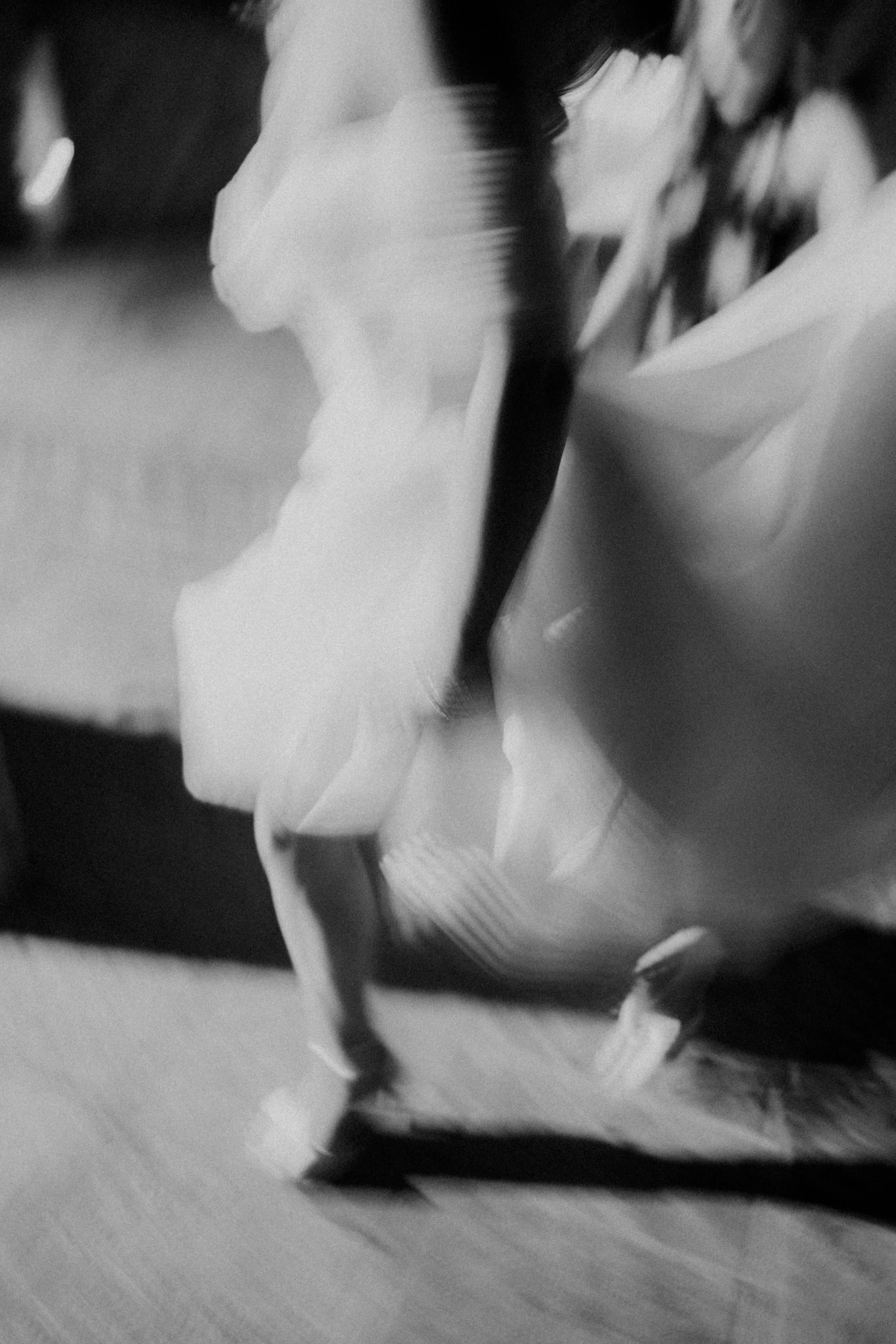 Bride walking motion wedding photography