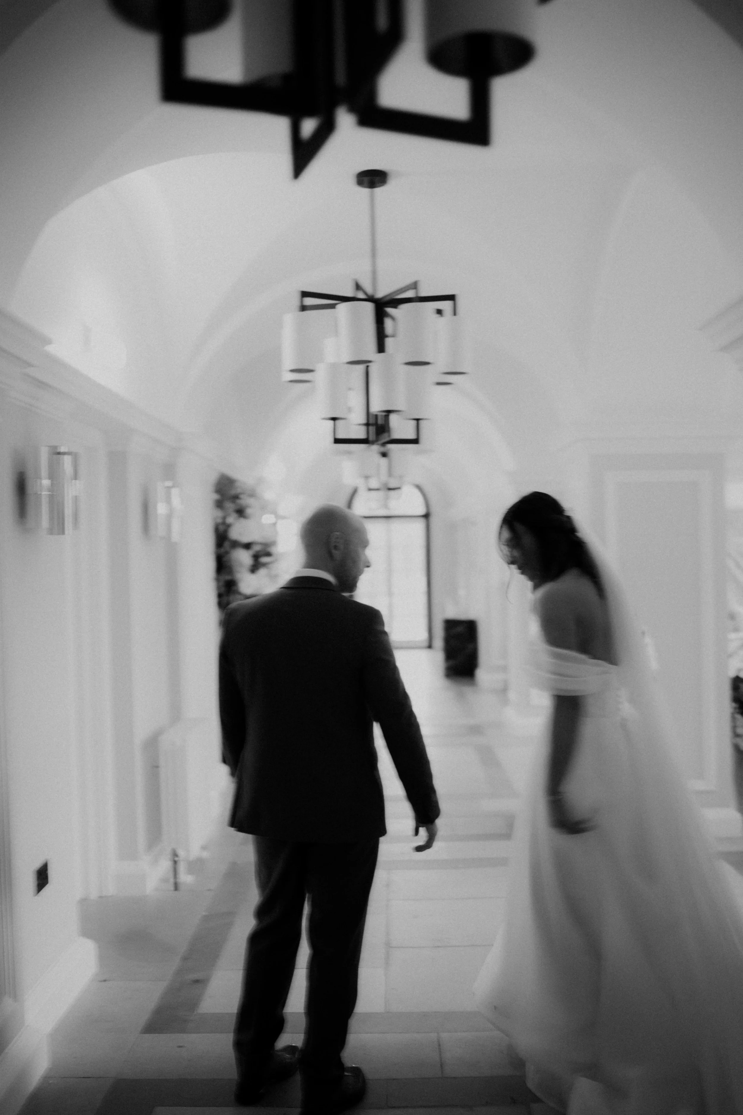 motion photo of a bride and groom