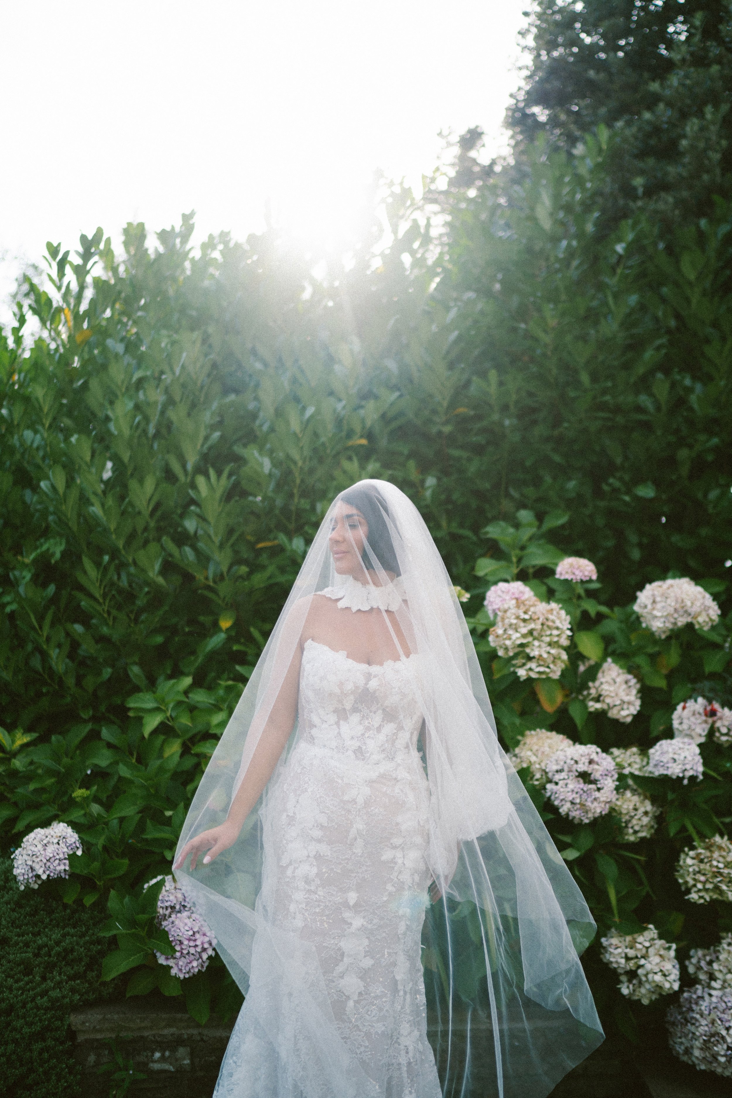 Bride in wedding dress uk wedding photo