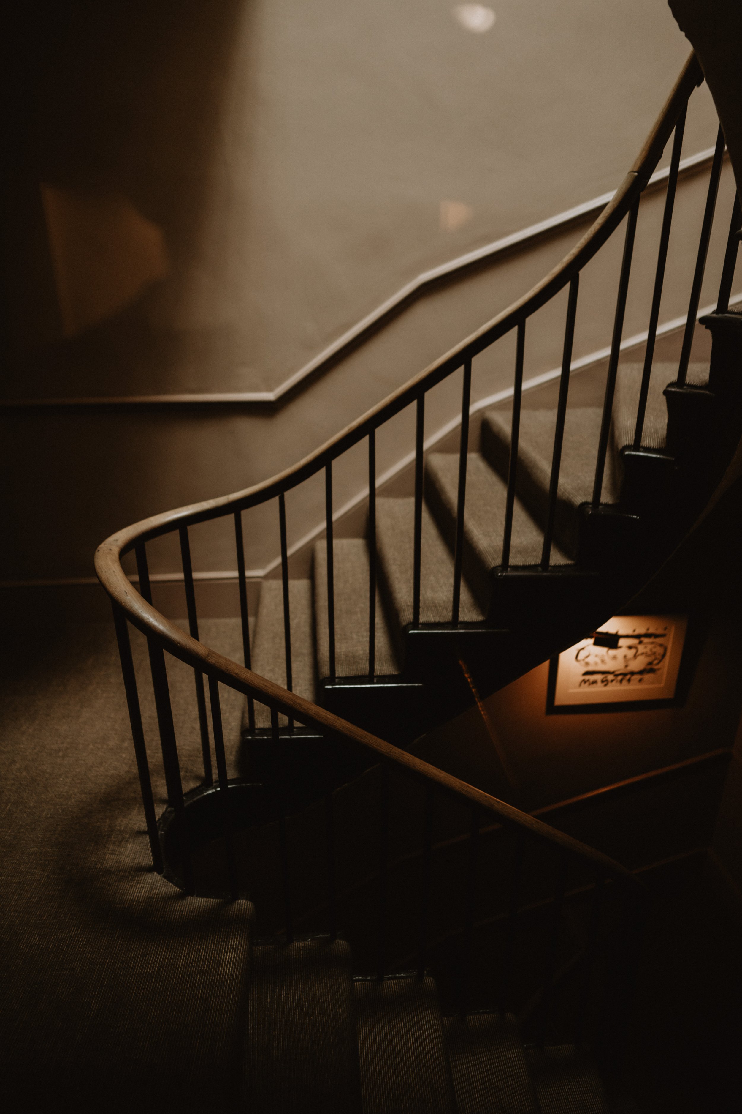 staircase at wedding venue