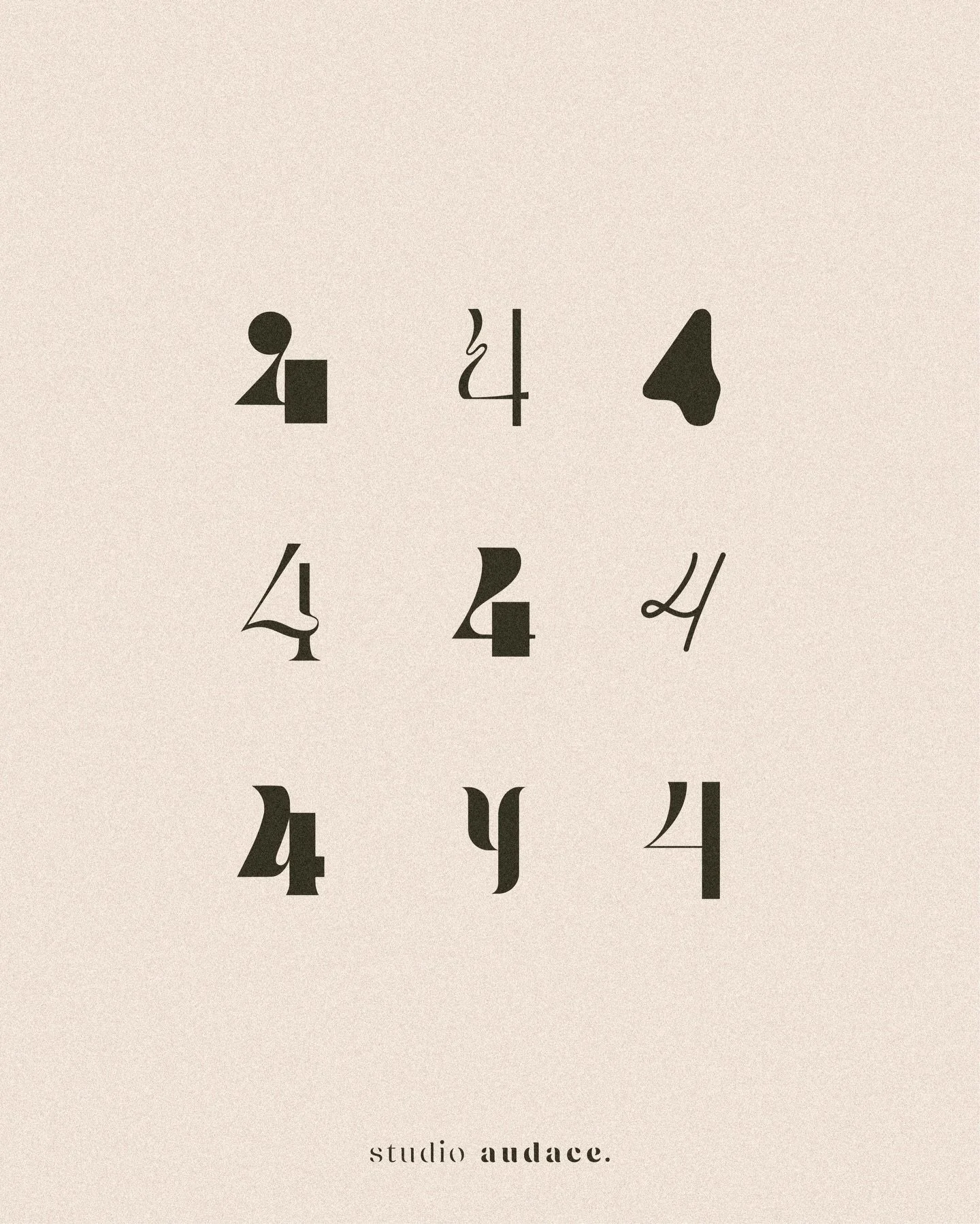 4️⃣ Le chiffre 4, on le croise partout sans jamais vraiment le regarder.

Pourtant, c&rsquo;est une forme fascinante qu&rsquo;on peut rendre plus tendue, plus souple, plus &eacute;vidente. Il y a des 4 qui s&rsquo;ancrent, des 4 qui dansent.

Et tout