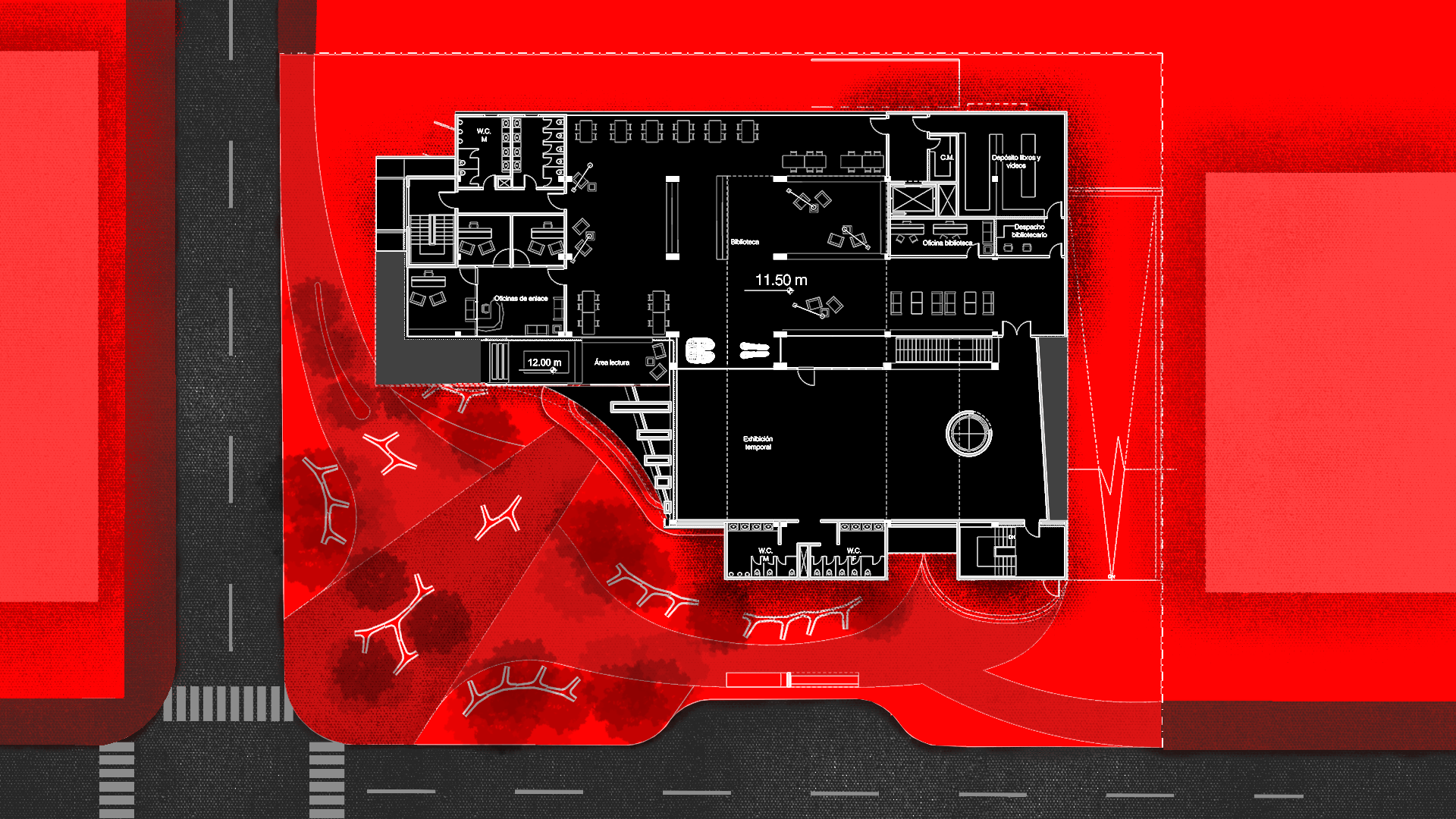 Fourth Floor: Library, temporary exhibitions, etc.