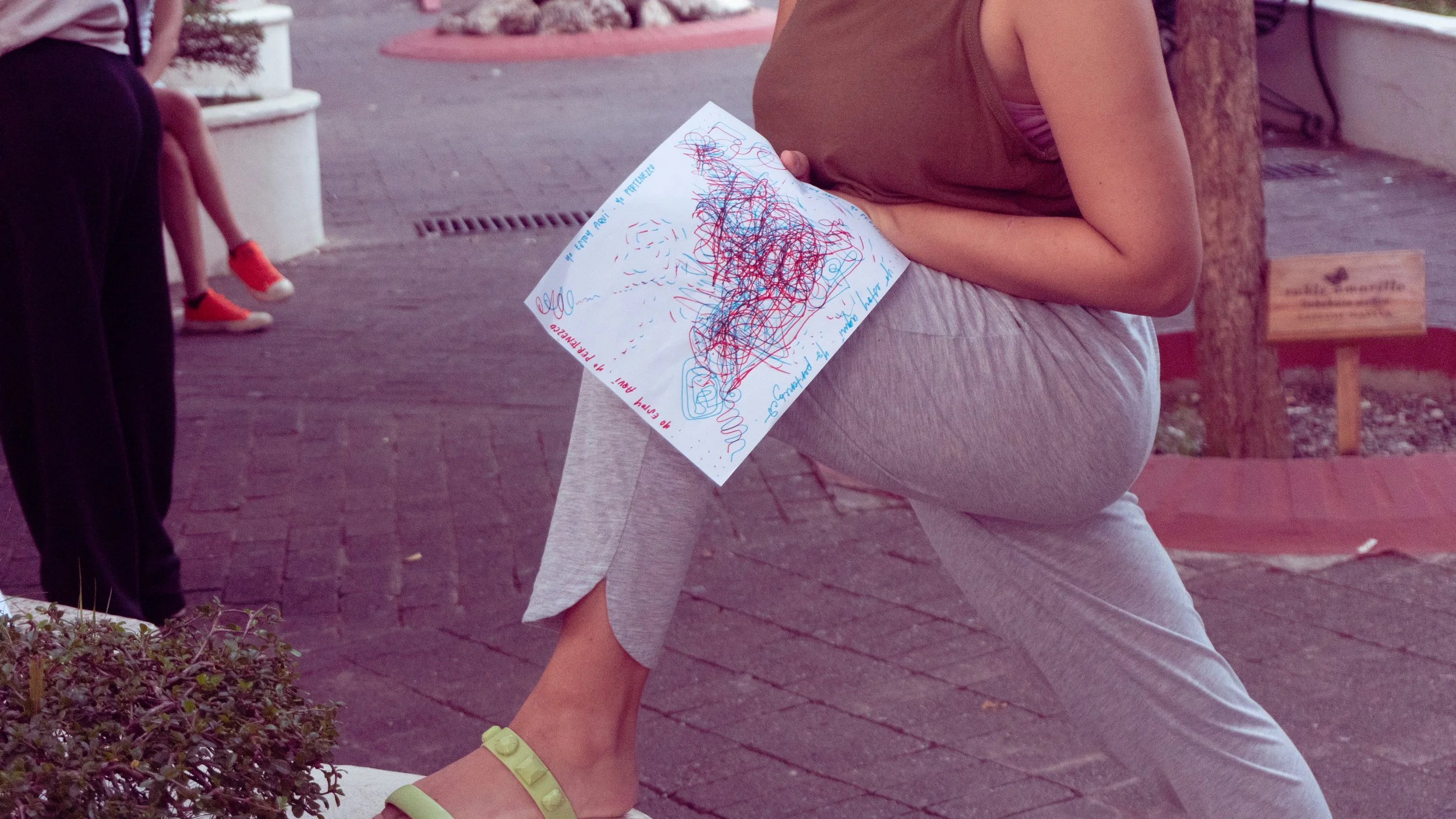 Bodymapping exercises. Photo credit: María Gabriela Ureña