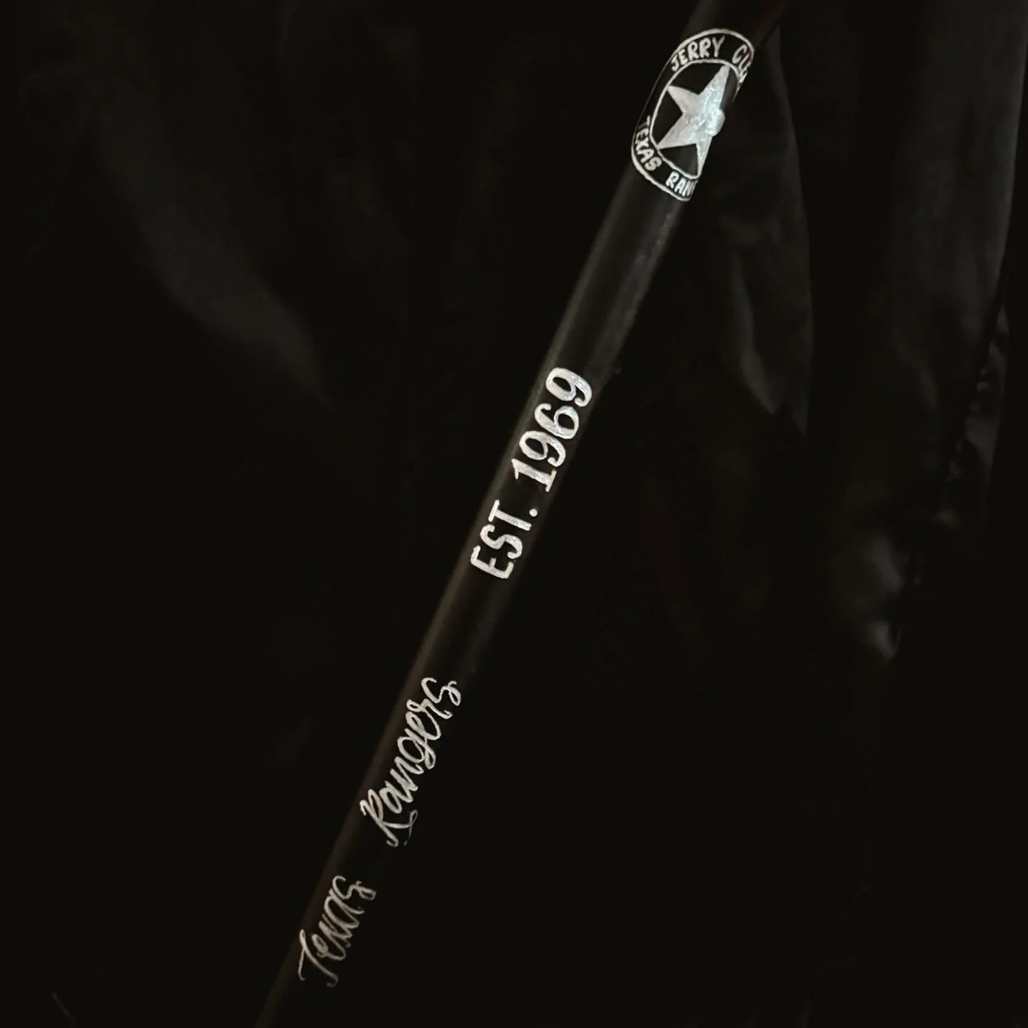 Metal engraving on a custom walking cane for a former Texas Ranger! 

www.bellamybranding.com
#bellamybranding #metalengraving #handengraving #lubbocklocal #customcalligraphy #customgift