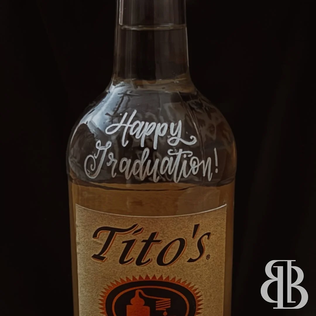 Happy last day of class, TTU! 🥂Celebrate accordingly with a custom engraved bottle! Perfect for gifting to a graduate or to treat yourself! 🎓 Message me or visit www.bellamybranding.com to place your order. 

&bull;Glass engraving can be unfinished