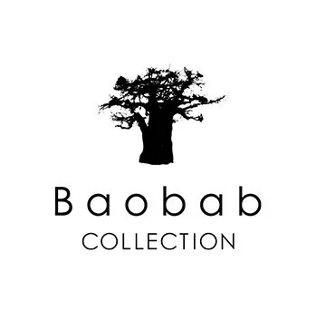 Logo of Baobab Collection featuring a silhouette of a baobab tree and the brand name beneath.