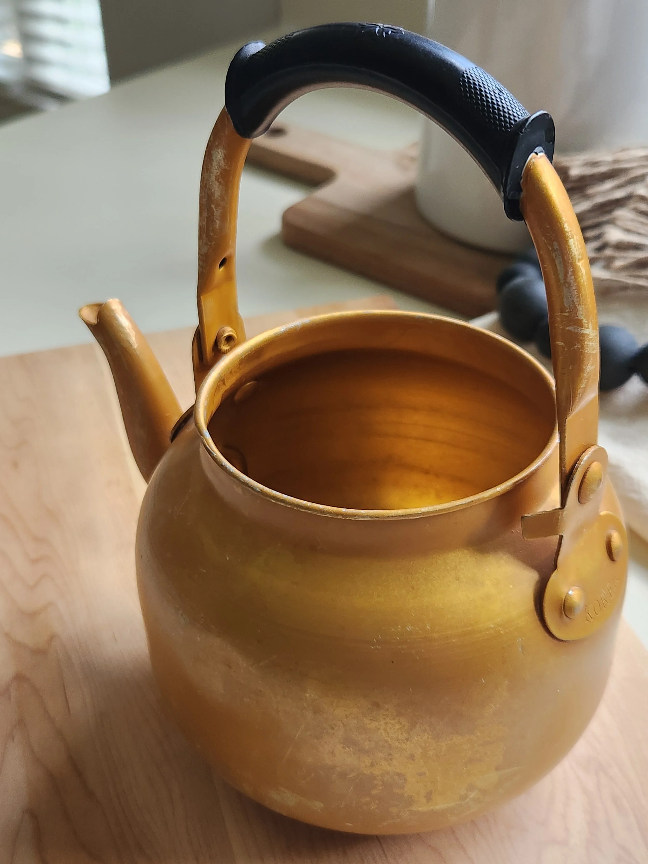 Antique Golden Tea Pot