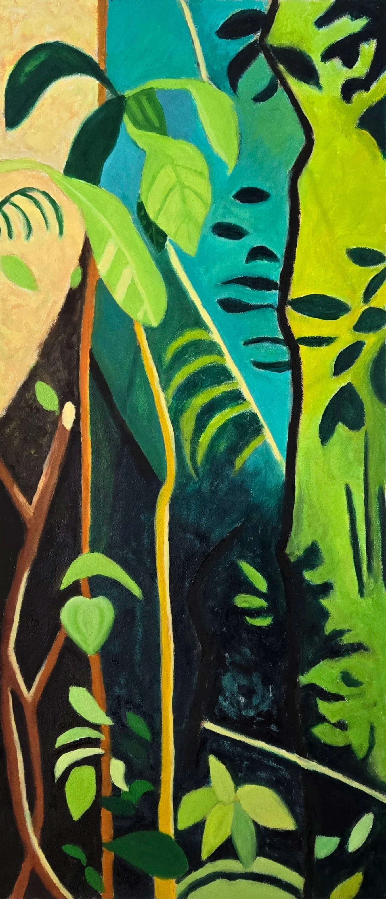 Long Cloud Forest Costa Rica, 2026, oil on paper, 14 in. x 32 in.