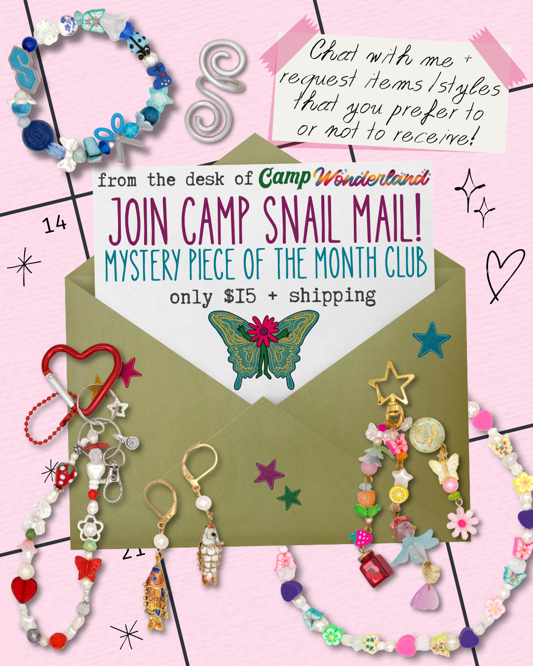 Camp Snail Mail - MYSTERY PIECE OF THE MONTH CLUB! ☆