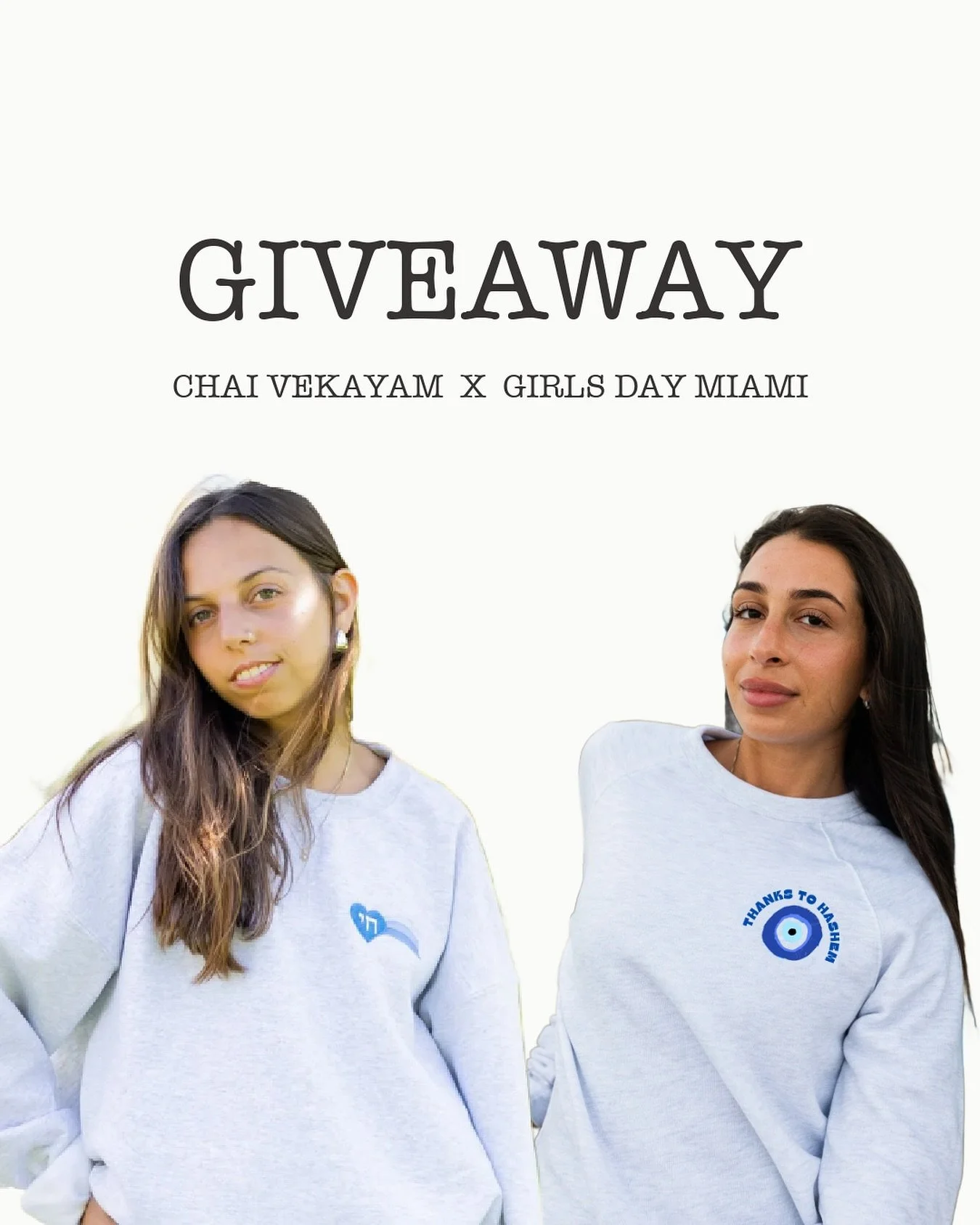 Sweater Weather is here 🍂 We've teamed up to make this autumn extra cozy! One winner will receive a crewneck sweatshirt from both @chaivekayam + @girlsdaymiami

𝑯𝒐𝒘 𝒕𝒐 𝒆𝒏𝒕𝒆𝒓:
&bull; Like this post
&bull; Follow @chaivekayam + @girlsdaymiam