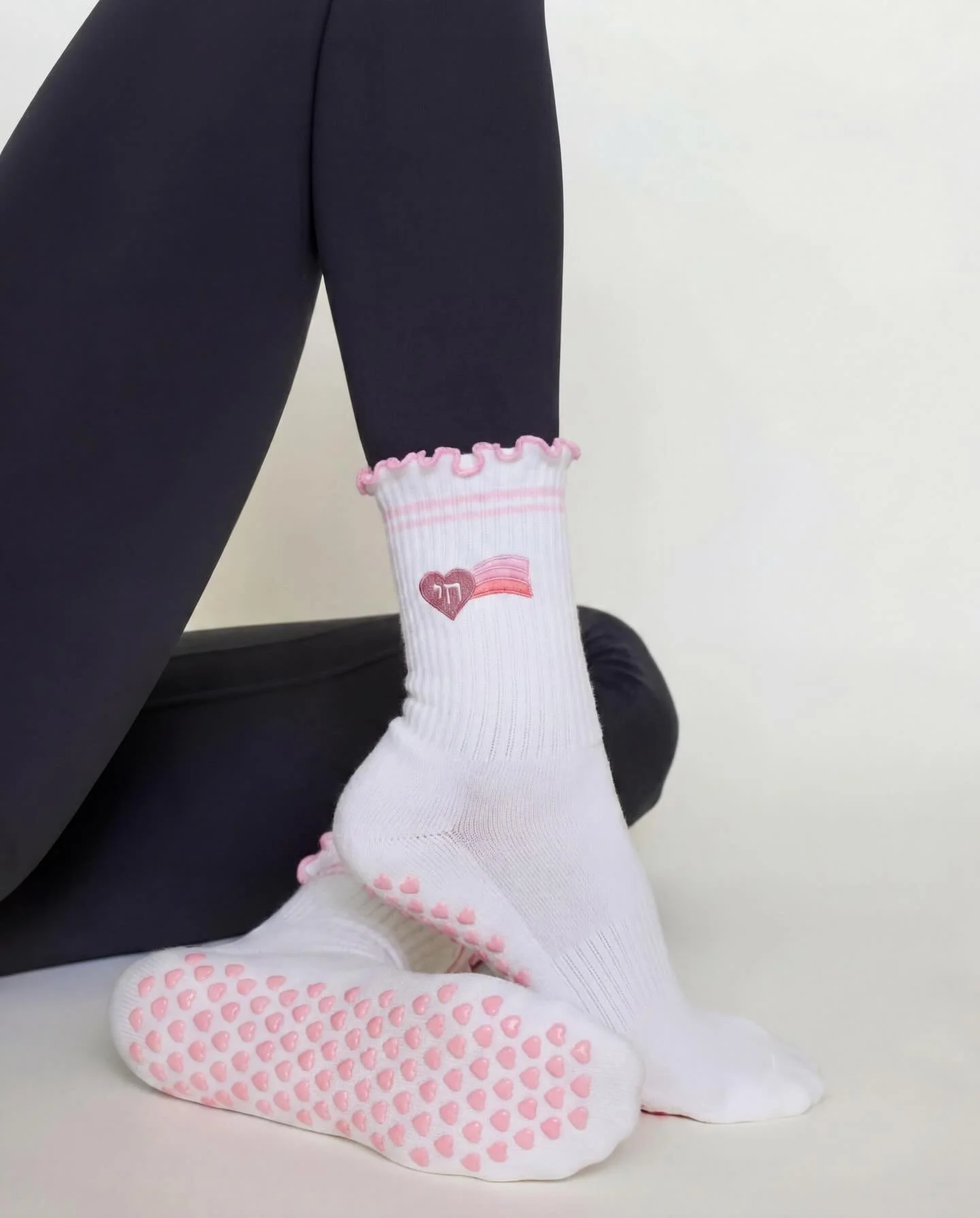 pink grip socks are yours this july 🫧👛🌺