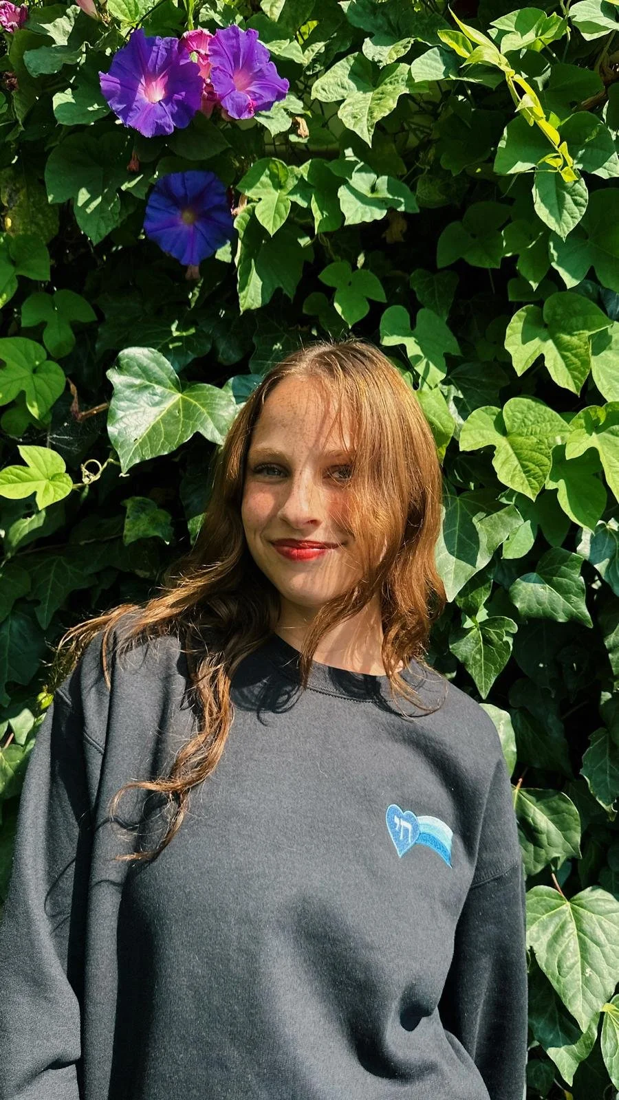 Black Crewneck w/ Blue Logo