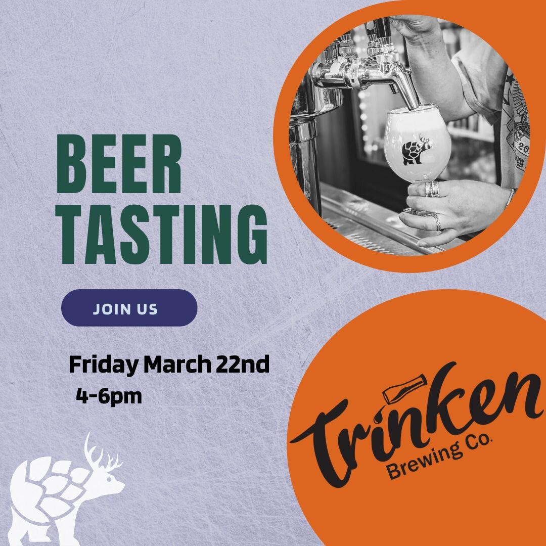 Who's ready for the weekend? 🙋

Start it off right with the folks at @trinkenbrewingco from West Bath. 

Come sample their high quality, handcrafted beer, inspired by their love of German beer and grab a 4-pack or✌for home 

They're here from 4-6pm 