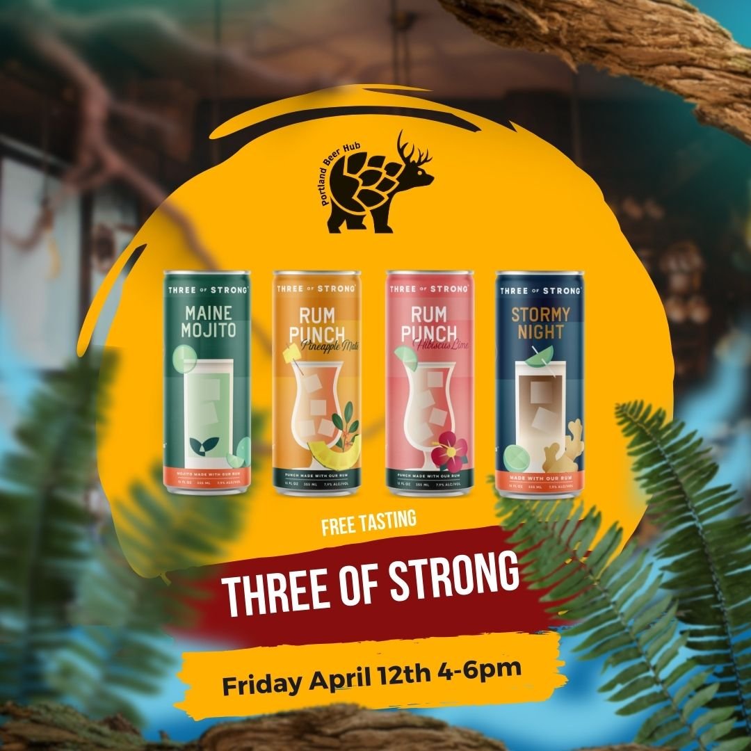 ☔🍹 Rainy spring day got you down? Don't fret! Join us TODAY for a FREE tasting of ready to drink canned cocktails from @threeofstrongspirits that'll transport you to a sunny paradise! 🌴

Sample refreshing blends that taste like summer, no matter th