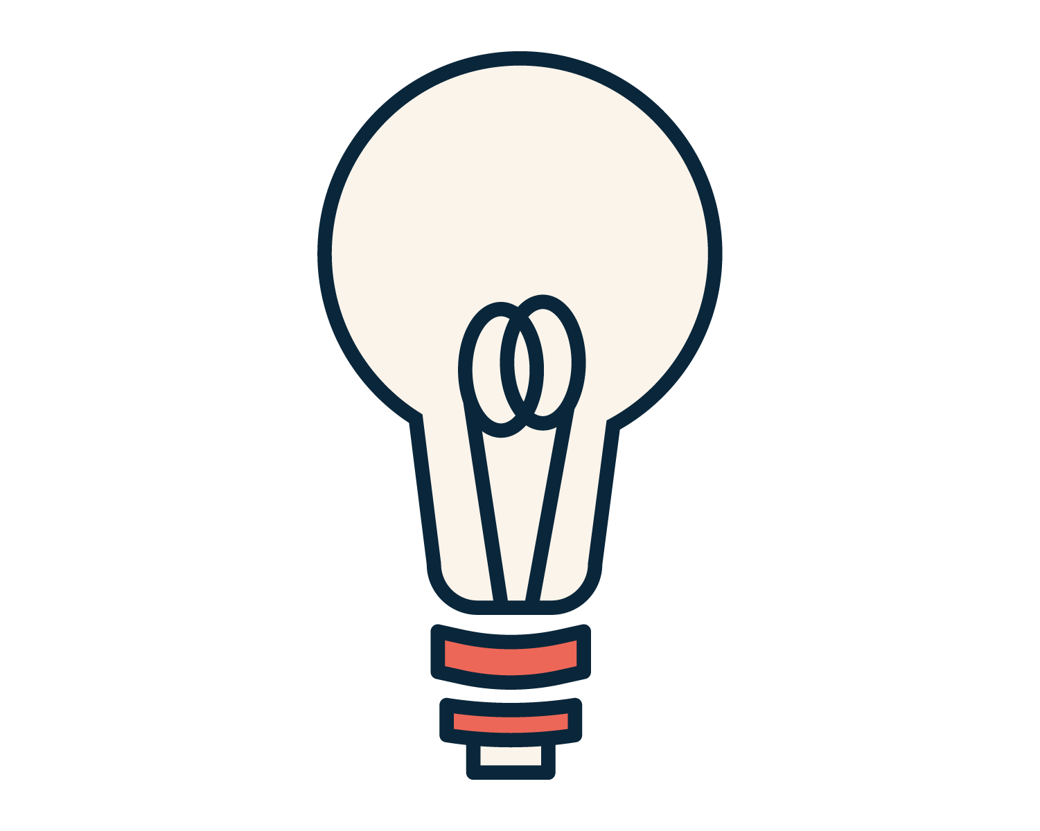 Bulb sign as innovation - icon