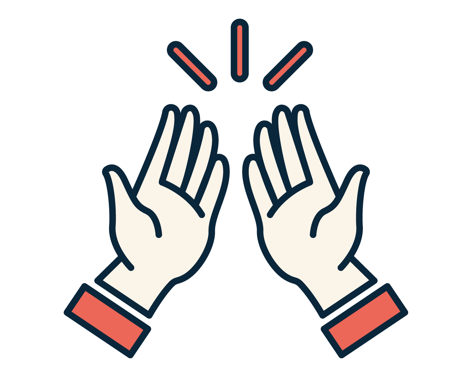 Hand-sign indication of having fun icon