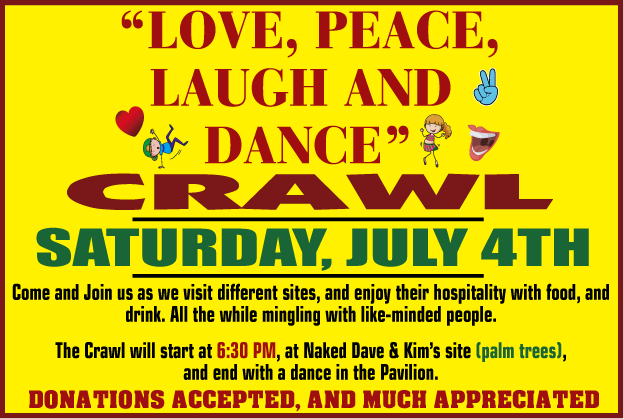 Love, Peace, laugh and dance crawl
