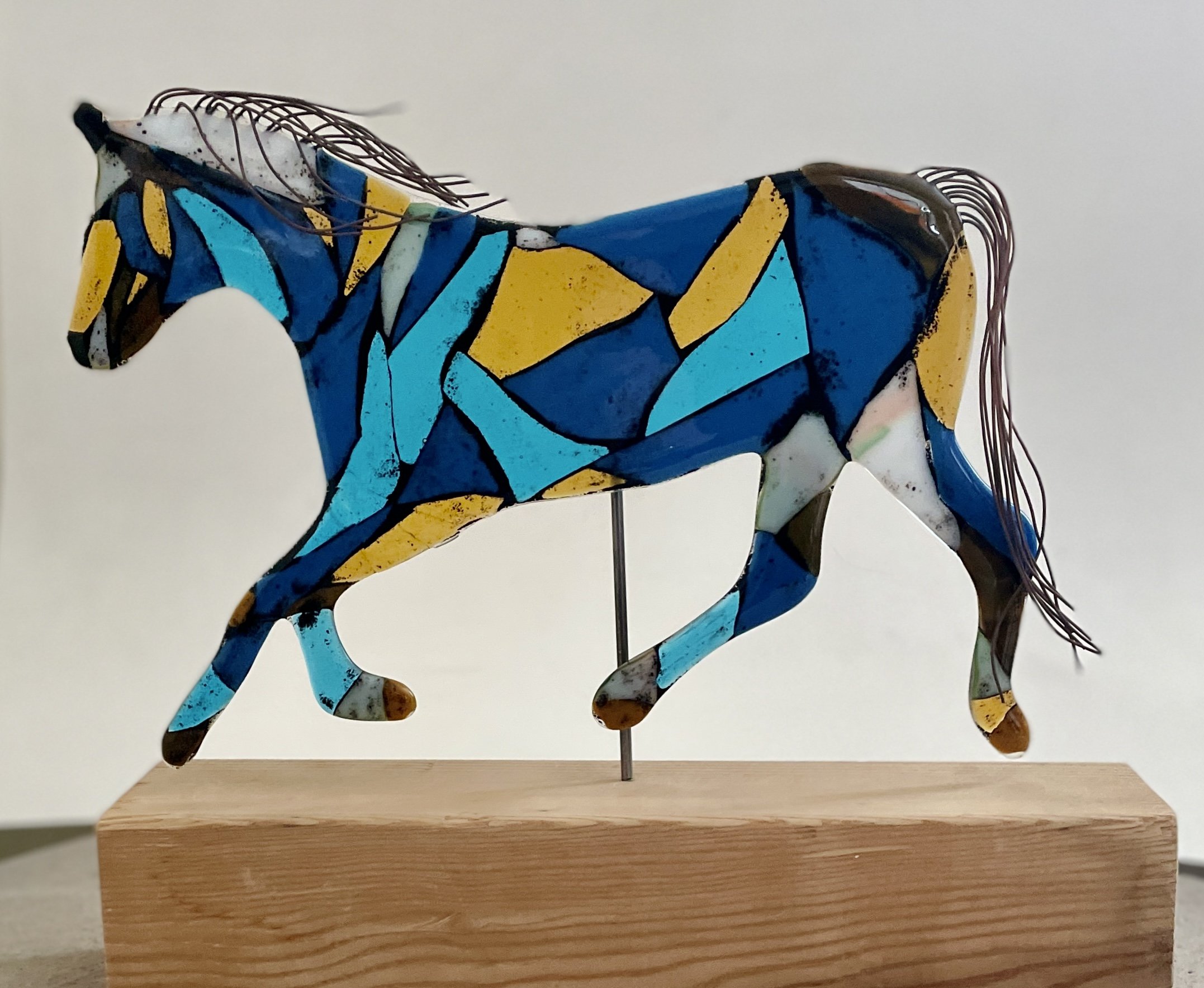 Mosaic Animal:Horse on Stand.jpg