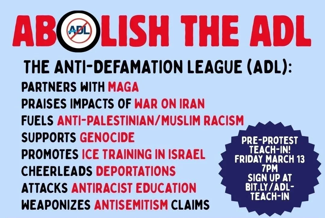 Protest the ADL “Never is Now” Summit
