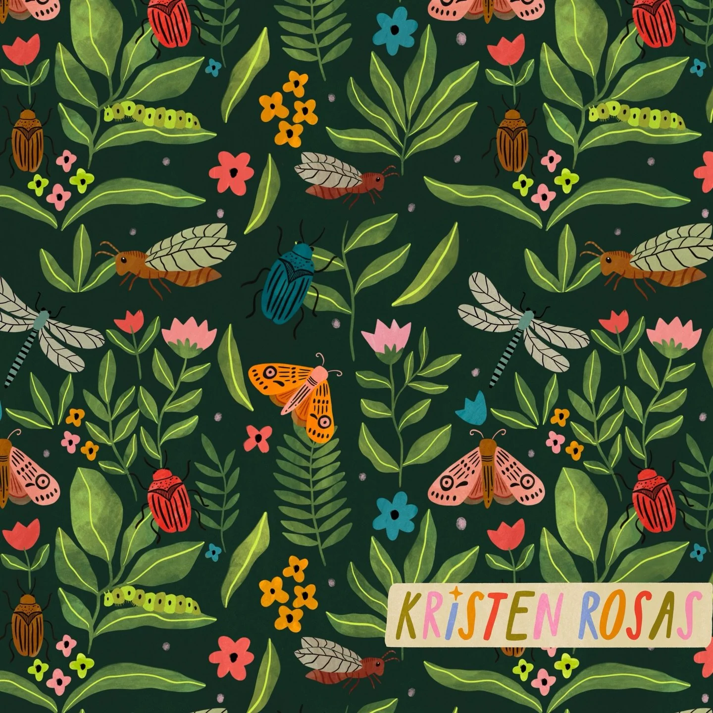 A little celebration of leaves, bugs, and all the tiny lives around us 🐛
Available via @afreshbunch 🤍✨

Art licensing, surface pattern design, repeat pattern, illustration #illustration #procreate #artlicensing