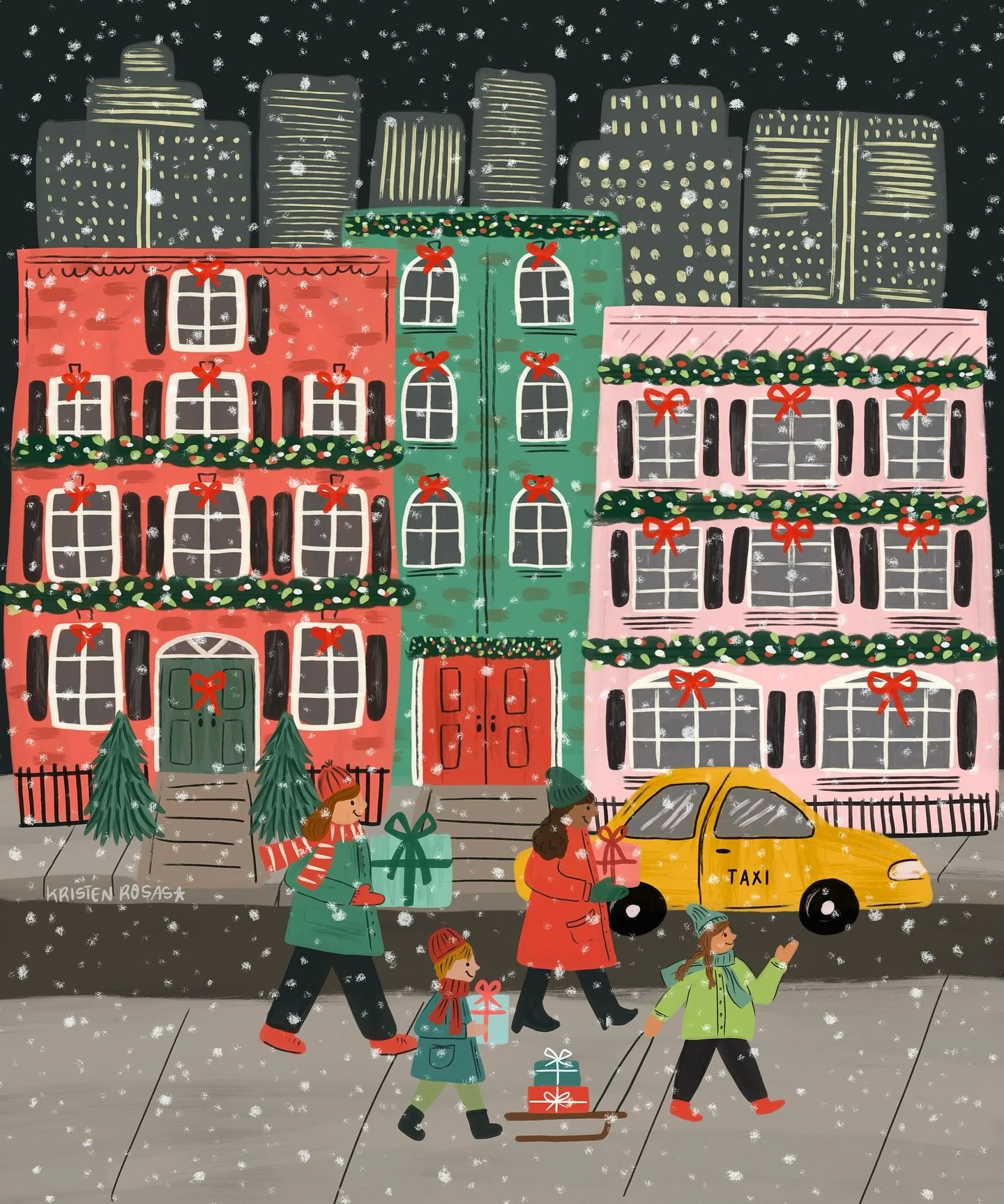 Forever thinking about New York City at Christmas time 🌲 🎄

All of this was done with my &ldquo;Buddy&rdquo; procreate brush in my s h o p!

#newyorkcity #christmasinnewyork #nyc #illustration #illustrator #surfacepatterndesigner #surfacepatterncom